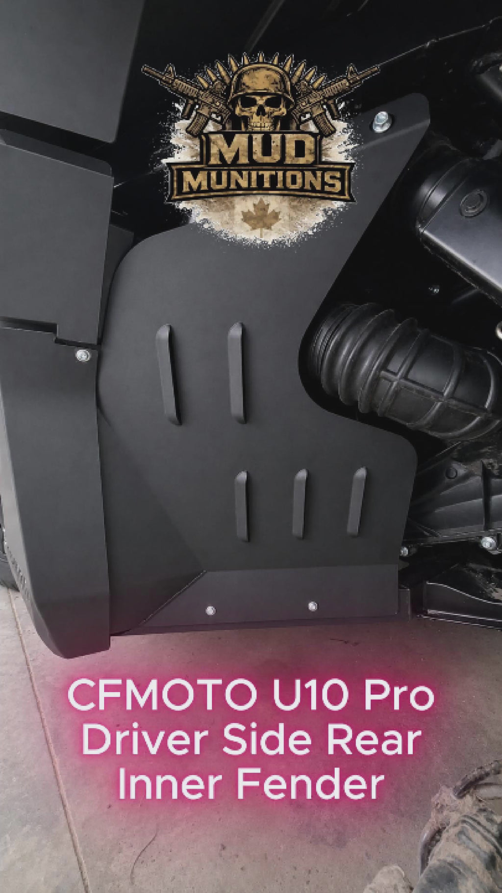 CFMOTO U10 Pro Driver Side Rear Inner Fender | Prevent unwanted debris | Mud Munitions