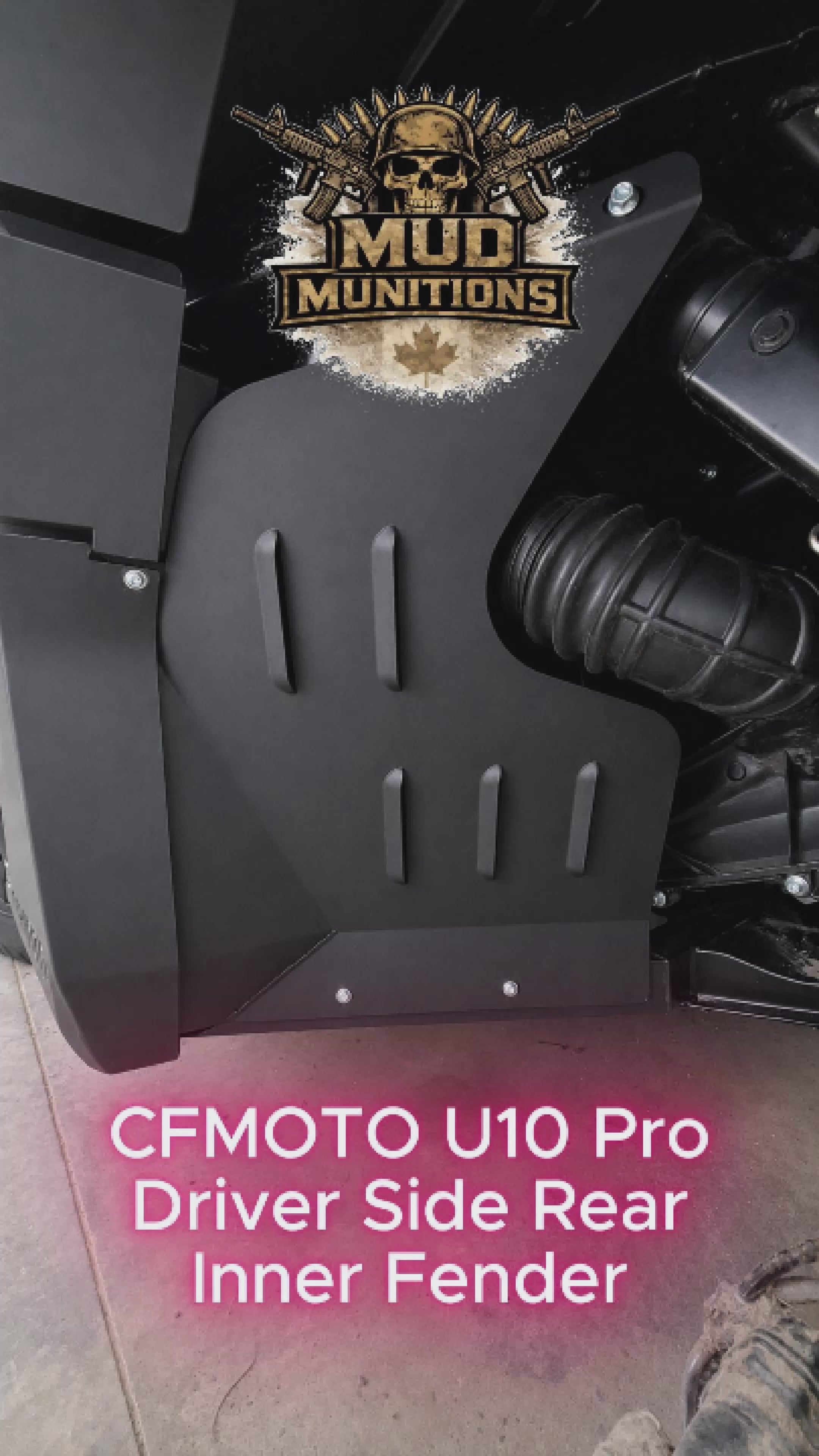 CFMOTO U10 Pro Driver Side Rear Inner Fender | Prevent unwanted debris | Mud Munitions